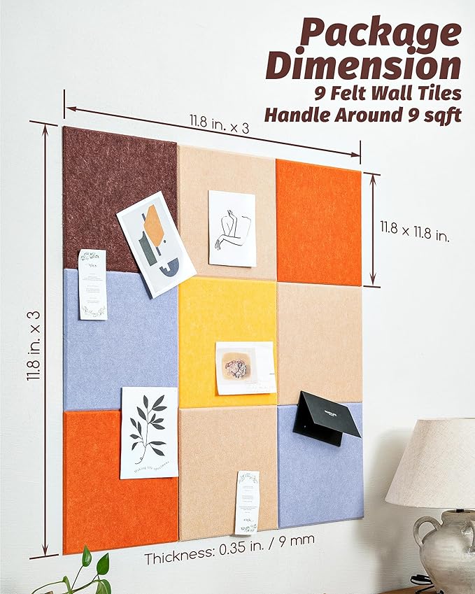 Felt Bulletin Board Wall Tiles, Cork Board Alternative - Image 5