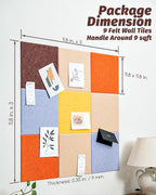 Felt Bulletin Board Wall Tiles, Cork Board Alternative - Image 5