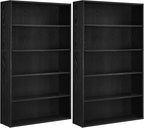 VASAGLE Set of 2 Bookshelves, 30 Inches Wide, 5-Tier Open Bookcases by VASAGLEbySONGMICSHOME
