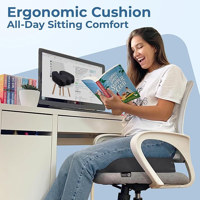 5 STARS UNITED Seat Cushion for Tailbone Pain Relief – Memory Foam Cushion for - Image 7
