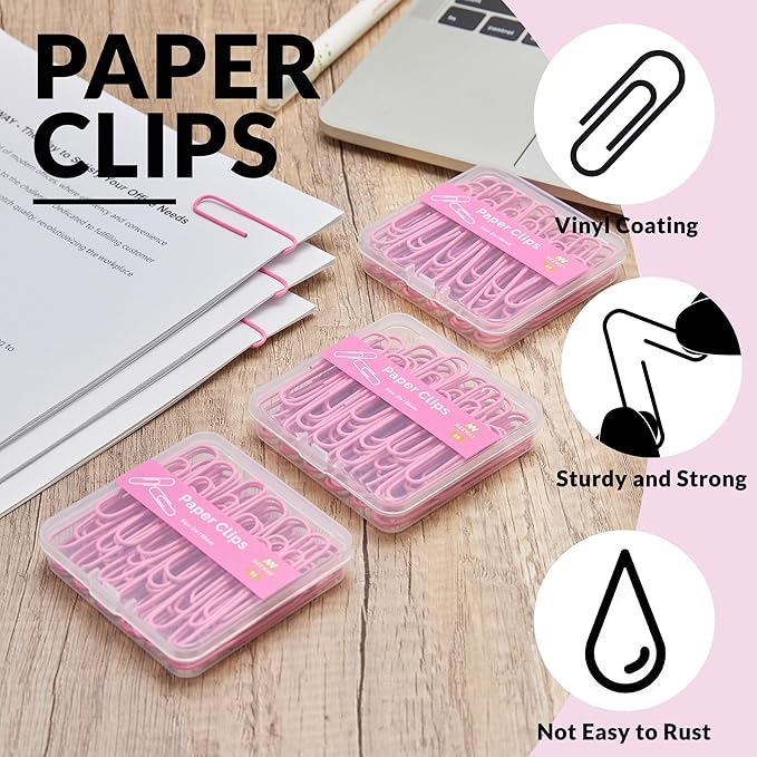 NEEWAY Colorful Large Paper Clips, 2 Inch Jumbo Paper Clips, 3 Pack of 50 - Image 4