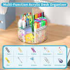 Acrylic Pen Holder with 2 Adhesive DIY Stickers, Desk Organizer Marker Holder - Image 5