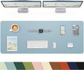 Leather Desk Pad Protector, Large Mat, Mouse Pad & Keyboard Cover by cebowa