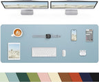 Leather Desk Pad Protector, Large Mat, Mouse Pad & Keyboard Cover by cebowa