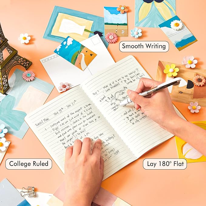 feela 8 Pack Soft Cover Journal Bulk, Notebooks College Ruled - Image 3