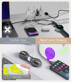 32Pcs Nearockle Cable Labels and Silicone Cable Ties Value Cable Management Set - Image 4