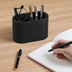 MEIBOOCH PU Leather Pen Holder for Desk, Small Remote Control Holder Pencil Cup - Image 2