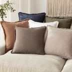 Foindtower Set of 2 Decorative Linen Fringe Throw Pillow Covers Cozy Farmhouse - Image 7
