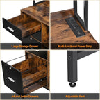 Livofloral Filing Cabinet with Charging Station, Files Cabinet with Shelves - Image 7