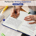 PERCUN Lined Journal Notebook for Men & Women, 160 Pages College Ruled Journal - Image 3