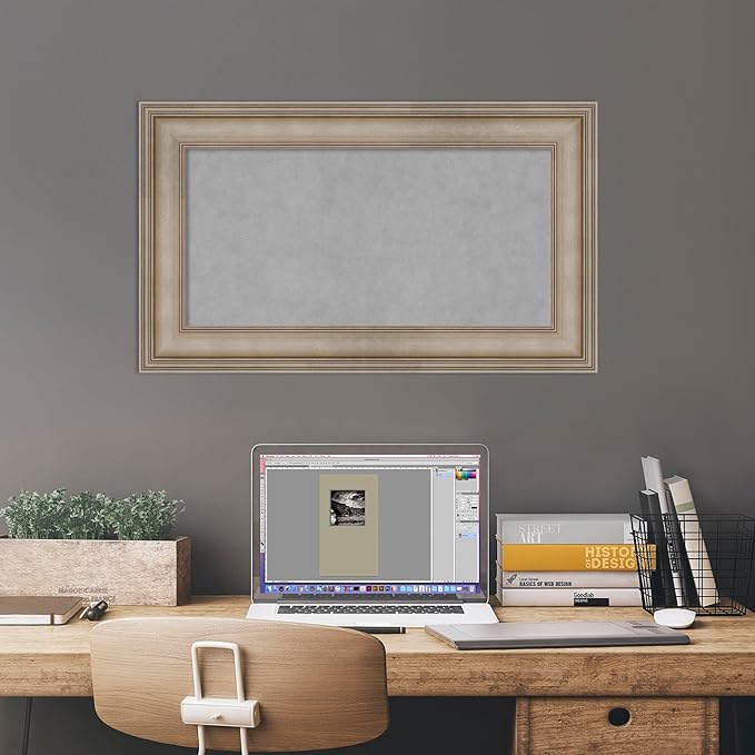 Amanti Art Silver Framed Magnetic Board 17x29 Small Vision Board - Image 5