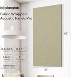 Olanglab Acoustic Panels 2 Pack, Fabric Wrapped Sound Proof Foam Panels - Image 2
