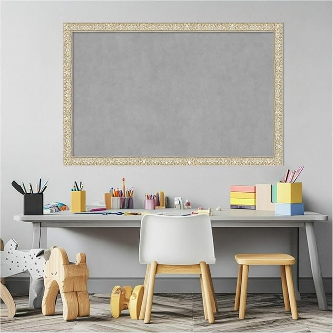 Amanti Art Silver Framed Magnetic Board 22x34 Large Vision Board - Image 5
