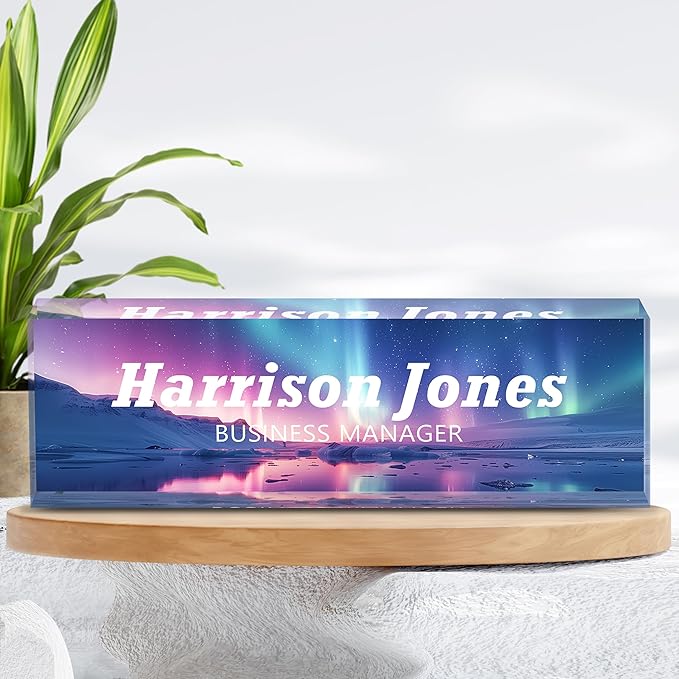 Personalized Name Plate for Desks, Custom Desk Name Plates, Acrylic Name Plate - Image 7