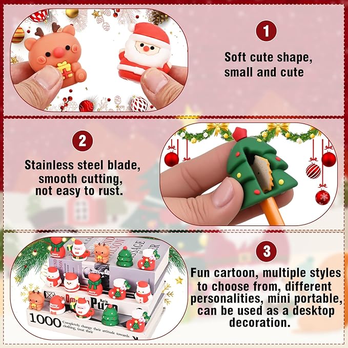 Cute Pencil Sharpener for Kids Handheld Pencil Sharpener Bulk Kawaii Manual - Image 4