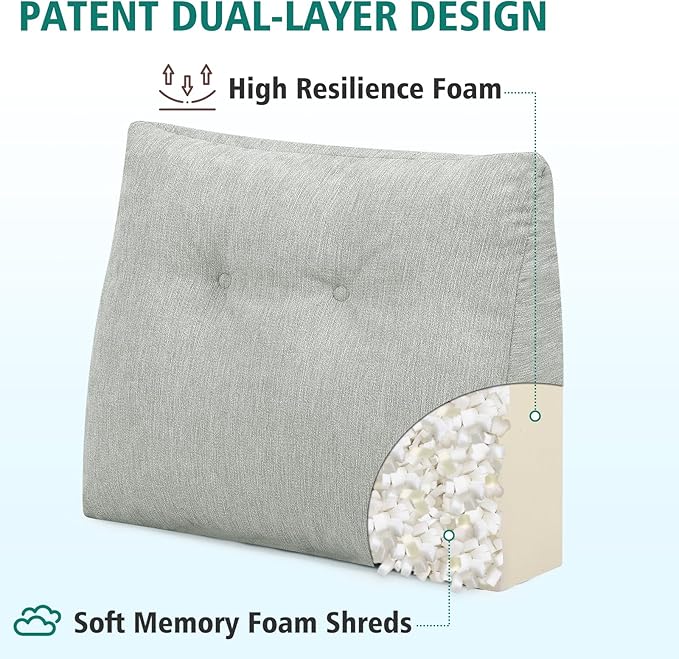 TANYOO Back Support Pillow for Recliner Soft Dual Layer Lumbar Support Pillow - Image 2