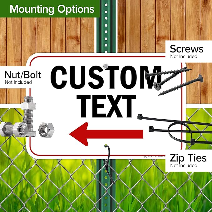 Custom Arrow, Custom Directional Sign, Left Arrow, 12x18 Inches, Rust Free .063 - Image 5