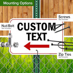 Custom Arrow, Custom Directional Sign, Left Arrow, 12x18 Inches, Rust Free .063 - Image 5