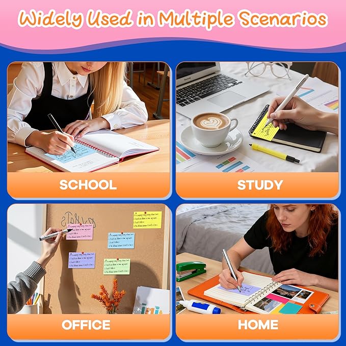 250 Count Colored Index Cards 3 x 5 Inch, Lined Flash Cards - Image 7