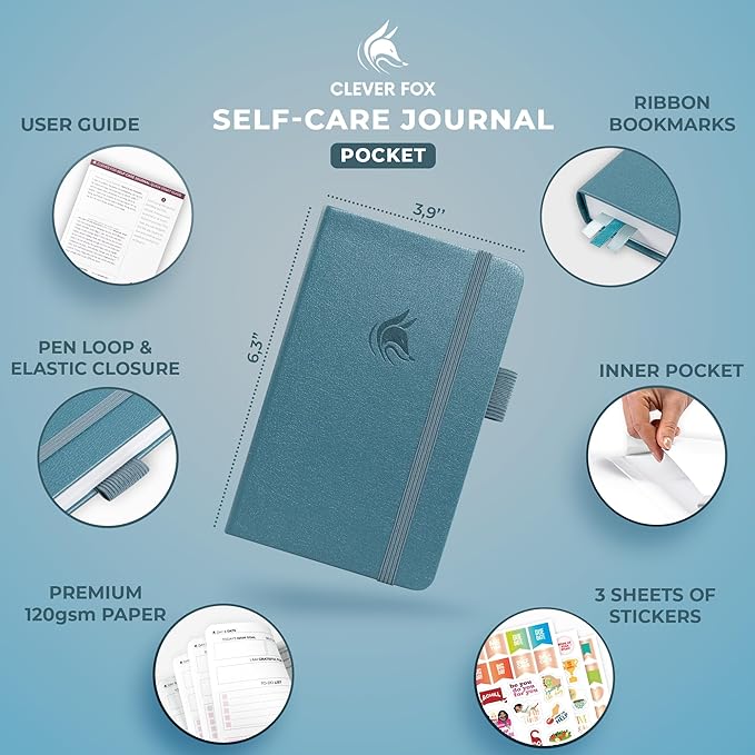 Clever Fox Self-Care Journal Pocket – Daily Reflection Notebook – Mental Health - Image 5