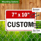 Custom Sign, Custom Sign for Business, Indoor/Outdoor use. 7x10 Inches - Image 6