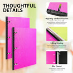 MAKHISTORY Telescoping 3 Ring Binder-4PCS, Flexible Binder - Image 4