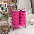 GOFLAME 10-Drawer Rolling Storage Cart, Art Craft Storage Organizer on Wheels - Image 7