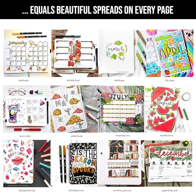 Bullet Dotted Journal Dot Grid Notebook | A5 Daily Journaling Notebooks - Image 5