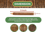 BSIRI Black 3 Inch Wood of 12 in Pack Tree Bark Pencil Favors in Wooden Rustic - Image 4