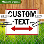 Custom Arrow, Custom Directional Sign, Two Way Arrow, 24x30 Inches, 55 mil - Image 5