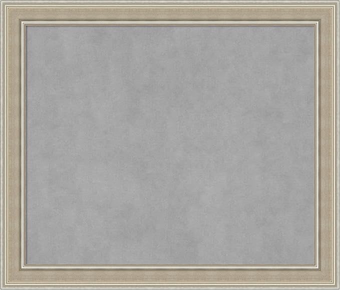 Amanti Art Silver Framed Magnetic Board 24x28 Medium Vision Board by AmantiArt