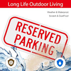 2 Pack Reserved Parking Signs, 12x6Inch Aluminum Reserved Sign, UV Protected - Image 7