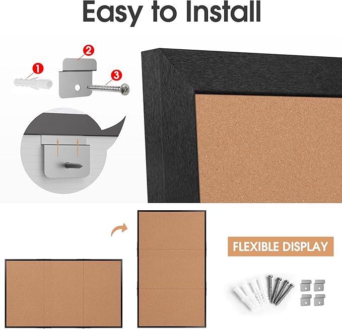 Board2by Extra Large Cork Bulletin Board 96" X 48", Foldable Notice Pin Board - Image 7