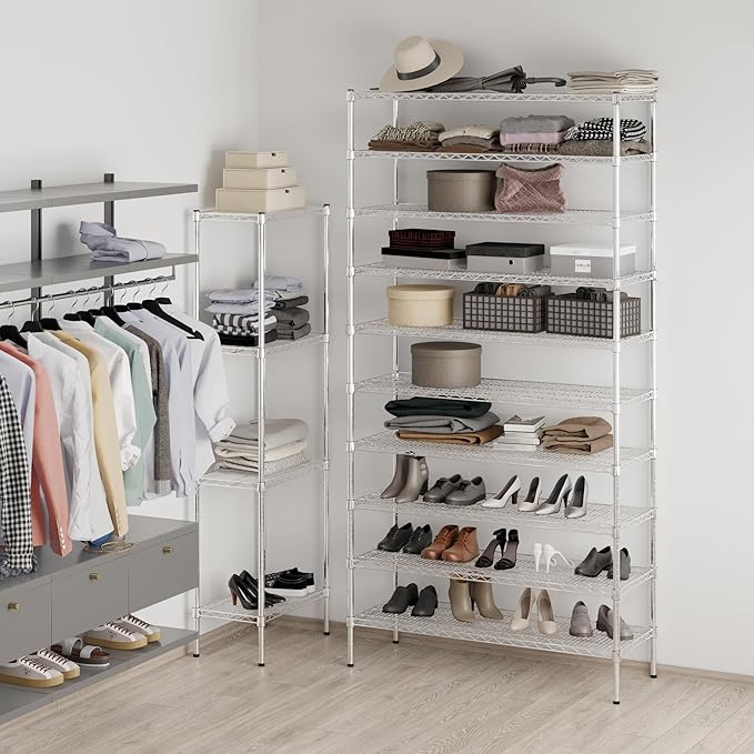 Regal Altair 18" Deep x 48" Wide x 96" Height Wire Shelving Kit | 10-Tier | NSF - Image 4