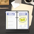 AT-A-GLANCE 2027 Desk Calendar Refill, Daily, 3.5" x 6", Standard, Loose-Leaf, QuickNotes (E5175027)