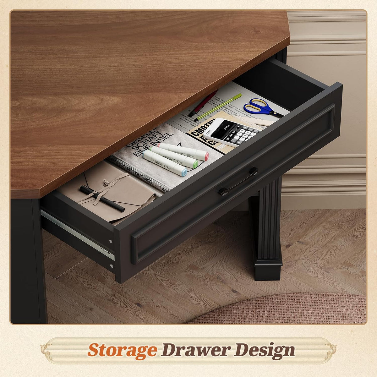 SEDETA Farmhouse Corner Desk for Small Space, White Small Computer Desk