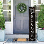 Welcome Porch Sign Decor Wooden Hanging Sign Door Porch Standing Decorative by ARTUFAN