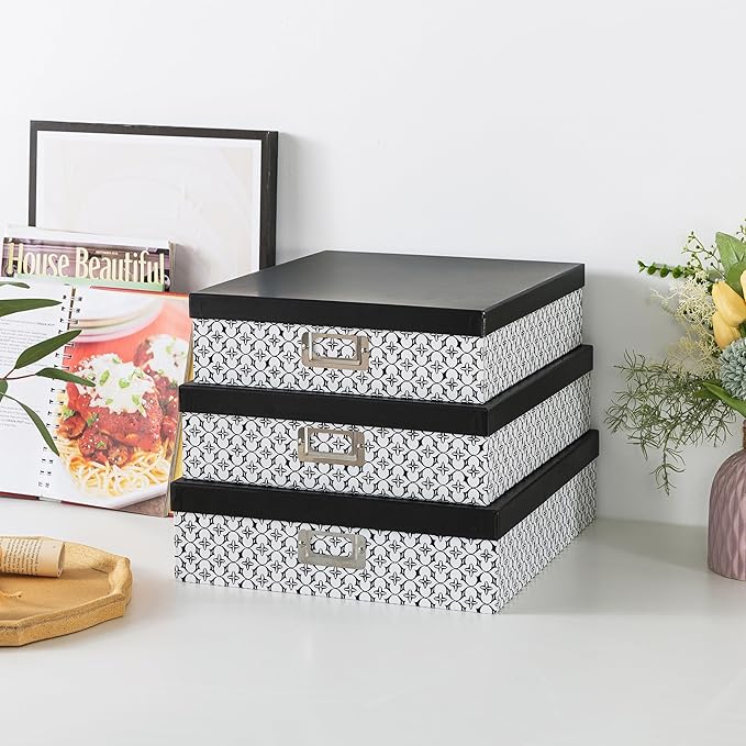 Soul & Lane Black and White Decorative Storage Boxes - Image 6