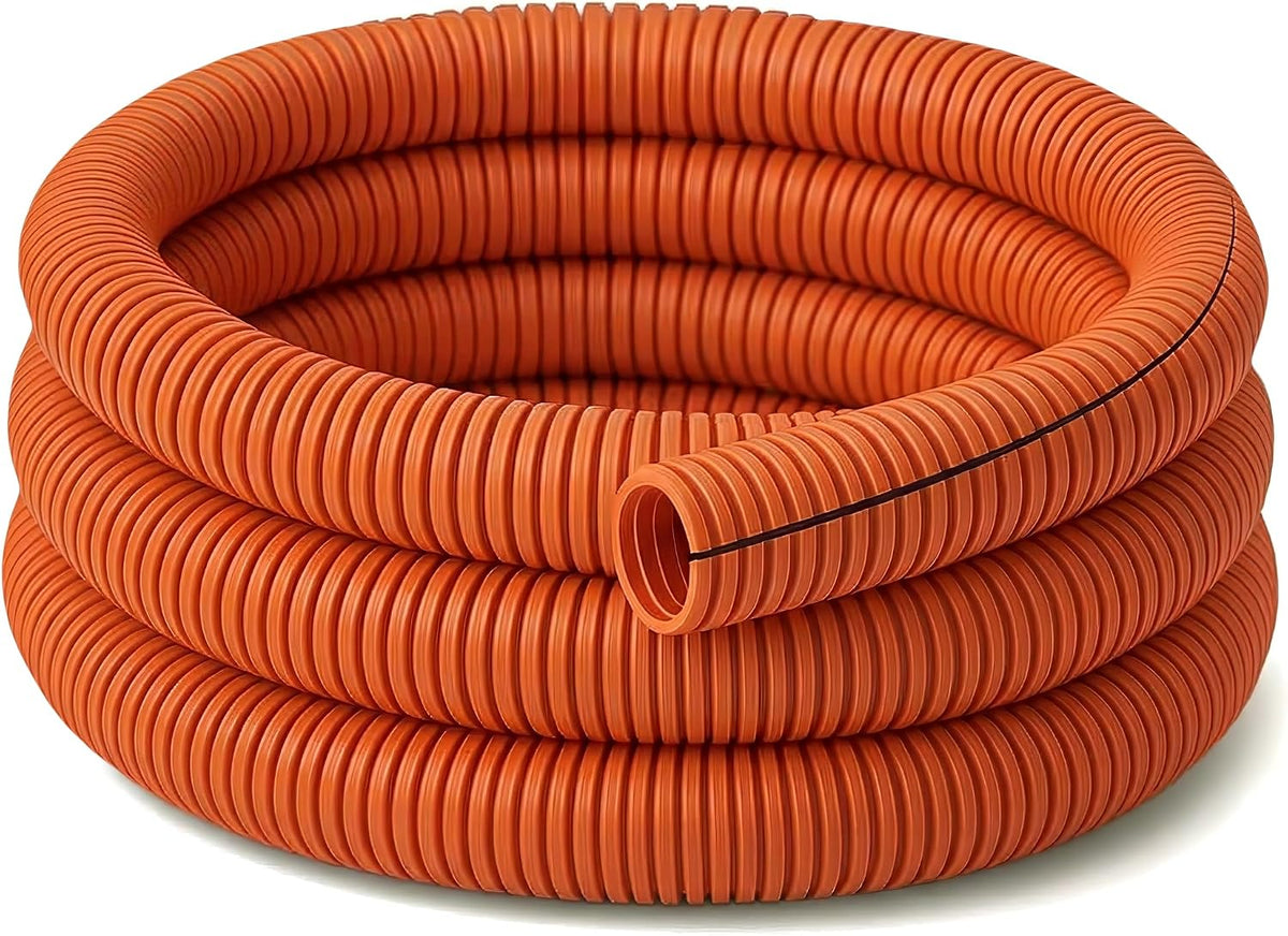 Electriduct 3/8" Split Wire Loom Conduit (0.375 Inch ID) Orange - 1900 Feet