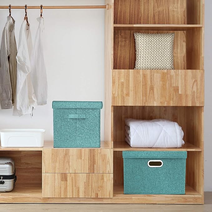 TYEERS Large Storage Bins with Lids, Collapsible, Fabric Storage Boxes - Image 4