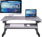 Rocelco 37.5" Deluxe Height Adjustable Standing Desk Converter - Image 6