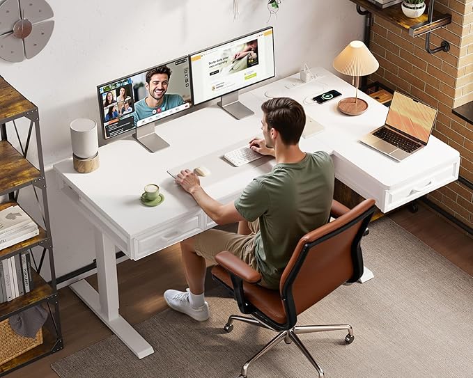 OffiGo L Shaped Electric Standing Desk - Image 2