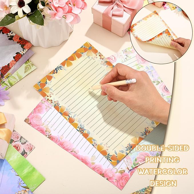 TaoBary 160 Pcs Stationery Paper Set 50 Double Sided Stationery Papers - Image 2
