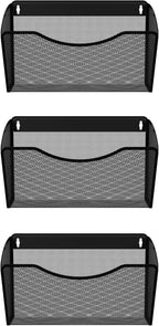 EasyPAG 3 Single Pocket Wall File Organizer, Mesh Hanging File Folder Organizer - Image 2