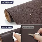 AFIING Leather Desk pad Protector, Large Non-Slip Office Desk Mat - Image 3