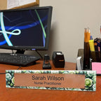 Signs ByLITA Floral Pattern Customized Nameplate | Sage Rose Personalized Full - Image 6