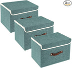 TYEERS Collapsible Storage Boxes, Washable Fabric Storage Bins by StorageOrganization