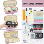 JOINPRO Pencil Case, Large Capacity Pencil Case Organizer; Double Zipper - Image 5