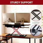 SANODESK 40" Electric Standing Desk Converter， Height Adjustable Riser - Image 5