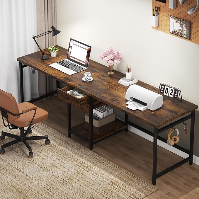 Tribesigns Two Person Desk, 79 Inch Double Desk by Tribesigns